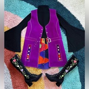 Rare 60s purple suede vest